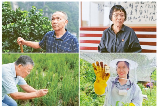 在波澜壮阔的脱贫攻坚伟大实践中，涌现出一批政治坚定、表现突出、贡献重大、精神感人的杰出典型。他们的事迹，充分反映了共产党人不忘初心的使命担当和全心全意为人民谋幸福的深厚情怀。图为“全国脱贫攻坚楷模”荣誉称号的部分获得者：左上为毛相林，右上为张桂梅，左下为赵亚夫，右下为黄文秀。 新华社供图